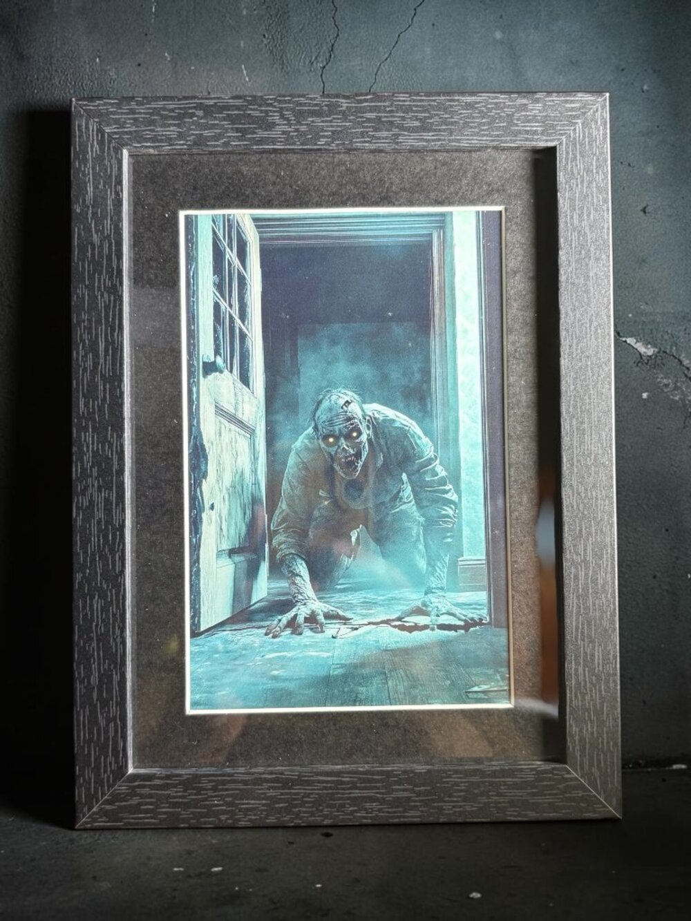 Creepy Crawling Zombie Art Print | New 5x7 Framed Horror Decor